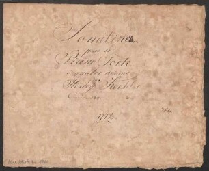Sonatas, pf 4hands, op. 139, F-Dur - BSB Mus.Schott.Ha 1710 : [title page:] Sonatine[crossed out: n] // pour le // Piano Forte // à quatre mains // par // Henry Koehler // Oeuv. 139 // 36 kr.