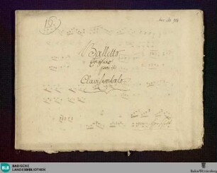 Ballets. Arr - Don Mus.Ms. 786 : cemb