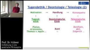 Praktische Philosophie 3b: Metaethik - Tugendethik, Deontologie, Teleologie