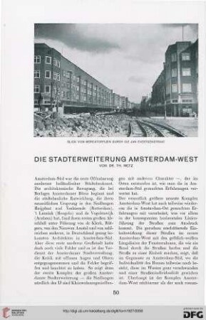 2: Die Stadterweiterung Amsterdam-West