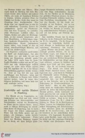2: Symbolische und typische Malerei in Bamberg