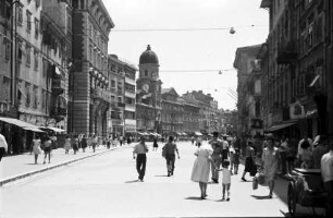 Rijeka: Korzo, mit Stadtturm