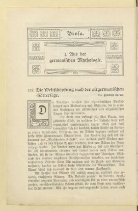I. Aus der germanischen Mythologie