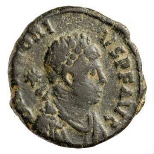 Münze, Aes 4, 406 - 408 n. Chr.