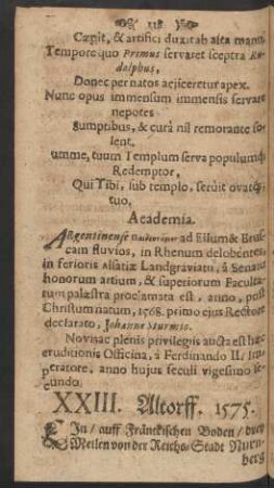 XXIII. Altorff. 1575