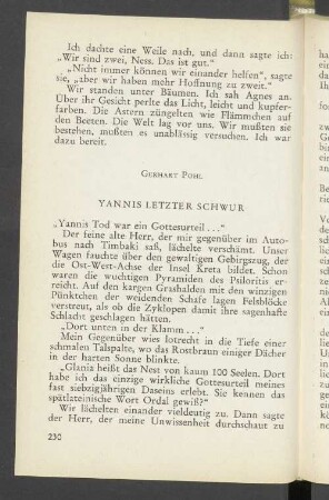 Yannis Letzter Schwur