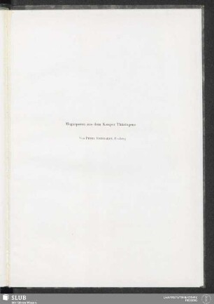 Megasporen aus dem Keuper Thüringens