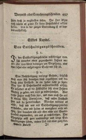 Eilftes Kapitel. Von Entschuldigungsschreiben - Dreizehntes Kapitel. Briefe, darinnen man um Rath fragt, oder Rath erheilt