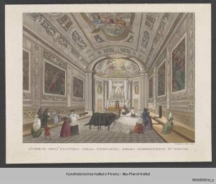 Das Innere des Oratoriums der Bruderschaft der Misericordia in Florenz