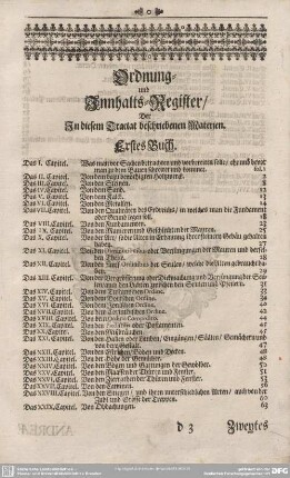 Ordnung- und Inhalt-Register.