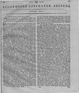 Ancillon, J. P. F.: Ueber die Staatswissenschaft. Berlin: Duncker & Humblot 1820 (Fortsetzung der im vorigen Stück abgebrochenen Recension.)