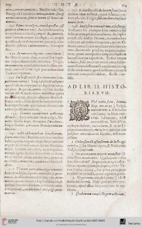 Ad Librum II. historiarum notae