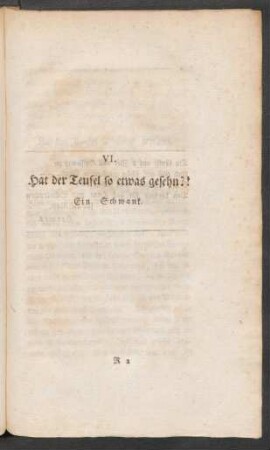 VI. Hat der Teufel so etwas gesehn?! Ein Schwank.