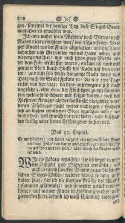 Das 33. Capitel. Er muß fliehen ...