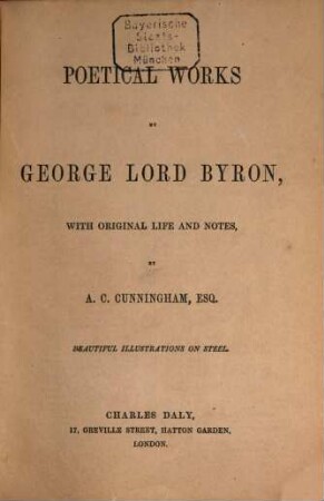 Poetical works by George Lord Byron