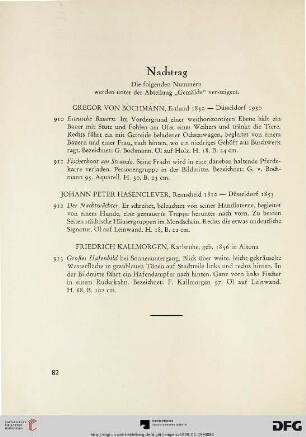 Nachtrag