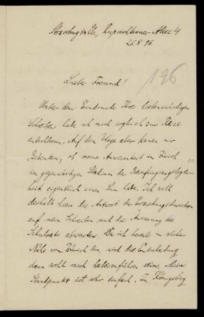 Nr. 13: Brief von Hermann Minkowski an Adolf Hurwitz, Straßburg, 26.8.1896