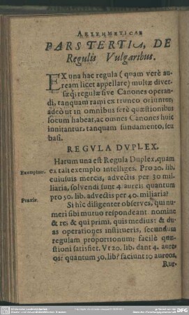 Pars Tertia De Regulis Vulgaribus