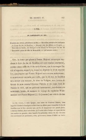 LVII. Le Landgrave au Roi (28 octobre 1605)