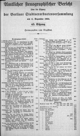Sitzung 45, 11. Dezember 1924
