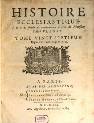 Histoire Ecclesiastique, 27. Depuis l'an 1528. jusqu'en 1535