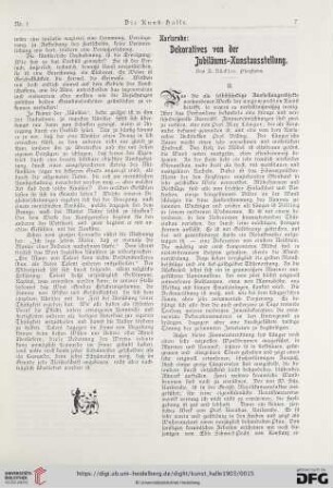 8: Karlsruhe : Dekoratives von der Jubiläums-Kunstausstellung, [2]