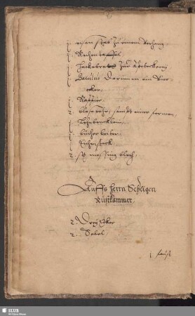 Bl. 22v-26v: Auffs Herrn Sehligen Rüstkammer