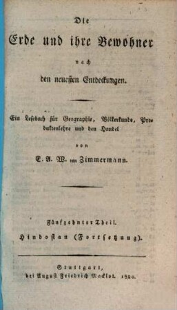 Die Erde und ihre Bewohner nach den neuesten Entdeckungen : ein Lesebuch für Geographie, Völkerkunde, Produktenlehre und den Handel, 15. Hindostan (Fortsetzung)