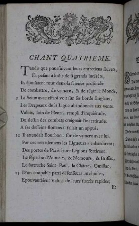 Chant Quatrieme. - Vierter Gesang.