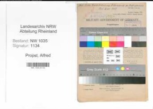 Entnazifizierung Alfred Propst , geb. 04.09.1906 (Telefonist)
