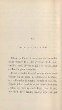 VII. Installations a Hanoi