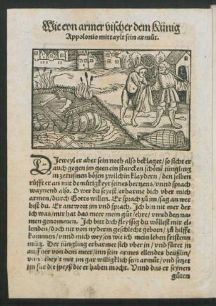 Wie eyn armer vischer dem Künig Applonio mittaylt sein armut.