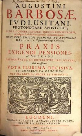Praxis exigendi pensiones, 1