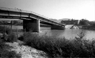 Salzburg [Österreich]: Eingestürzte Autobahnbrücke, Hochwasser August 1959