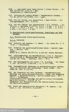 5. Musikalische Grundlagenforschung, Soziologie und Ethnologie