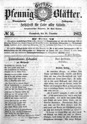 No. 51, Sonnabend, den 20. December
