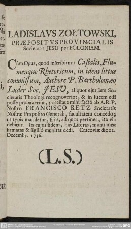Ladislaus Zoltowski, Praepositus Provincialis Societatis Jesu per Poloniam