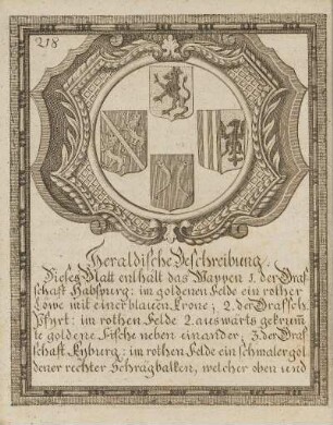 [Heraldische und Historische Beschreibung der Graffschaft Habspurg]