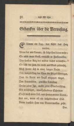 Gedanken über die Verwesung