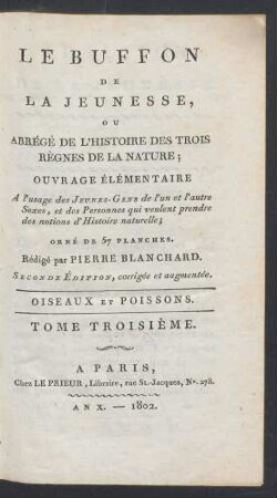 T. 3: Oiseaux et poissons