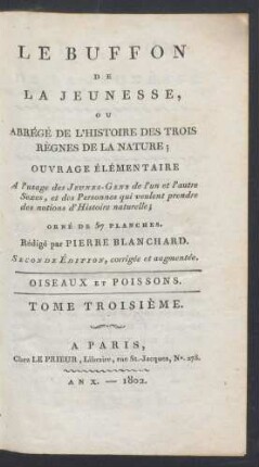 T. 3: Oiseaux et poissons