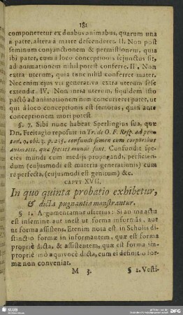Caput XVII. In quo quinta probatio exhibetur, & dicta pugnantia monstrantur