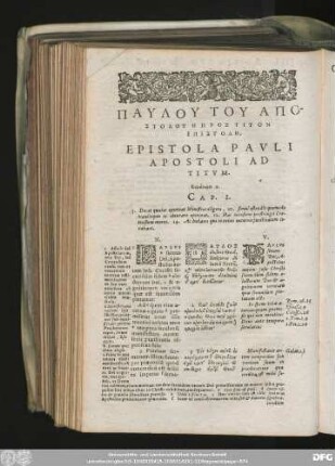 Epistola Pauli Apostoli Ad Titum.