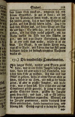 151.) Die wunderliche Complimenten. - 174.) Der mäßige Zorn.