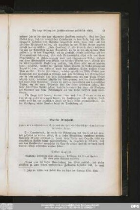 Vierter Abschnitt. Ueber den verschiedenen Gebrauch einiger philosophischer Kunstwörter in dieser Lehre.