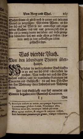 Das vierdte Buch. Von den lebendigen Thieren überhaupt.