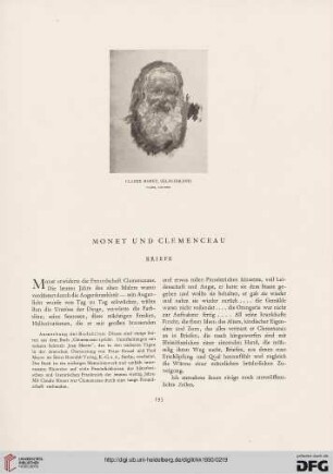 Monet und Clemenceau: Briefe
