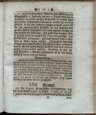 XXII. Krampf