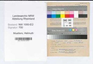 Entnazifizierung Helmuth Muellers, geb. 31.01.1910 (Verm.Inspektor)