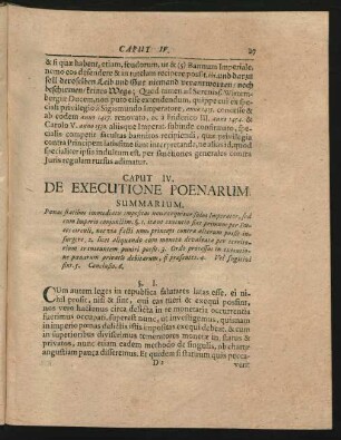 Caput IV. De Executione Poenarum.